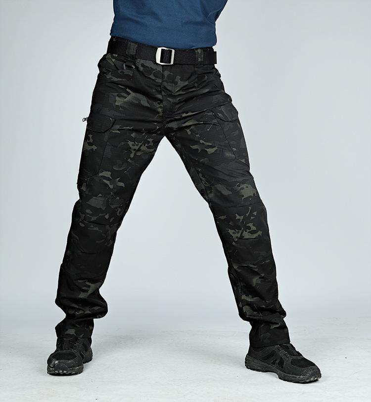 Pantalon Tactique Camouflage IX7 Multi-Poches pour Homme - Vêtement d'Extérieur Durable pour le Printemps et l'Été