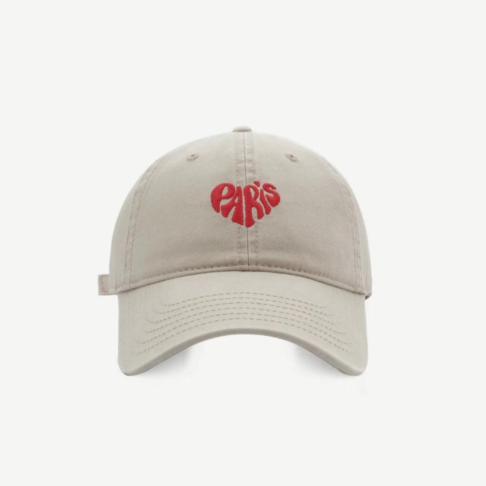 Koreanischer Stil Trendige Marke Reine Baumwolle Neues Lässiges und Personalisiertes Besticktes Weiches Oberteil Retro und Modische Baseballkappe für Damen