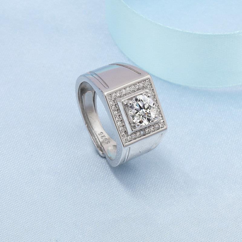 

Имитация Моцареллы Кольцо с микро-покрытием «Бриллиант» Кольцо с бриллиантом 1 карат Свадебное Мужское Модное Персонализированное Ювелирное Изделие