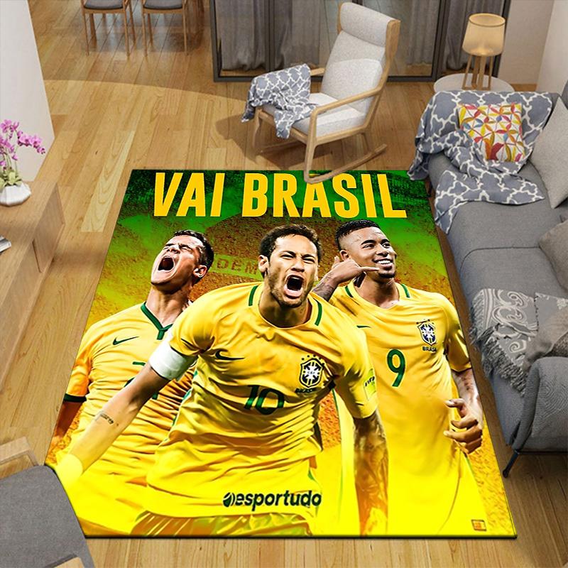 1pc Football Player Victory Rug, Office Carpet Indoor Outdoor Entrance Doormat, Non-Slip Soft And Comfortable, Living Room. DT707068