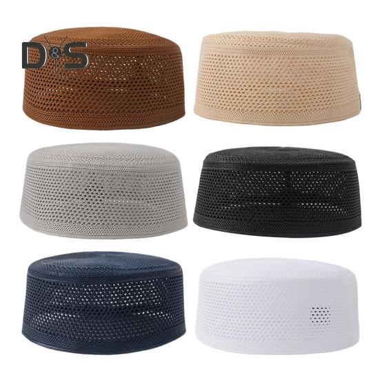 Pánský cylindr se síťovaným designem Etnický styl Silná prodyšnost Jednobarevný klobouk Outdoorový doplněk Denní nošení