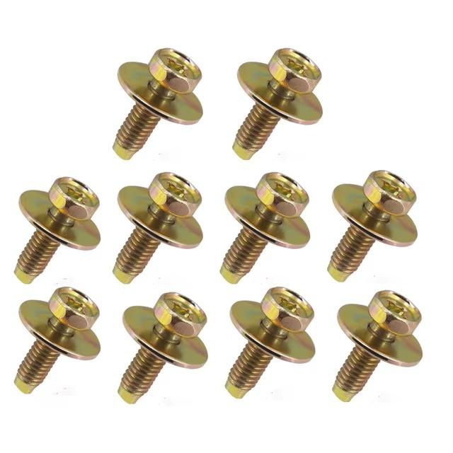 Automobilreparatur Gewinde Auto Clips U-Mutter Befestigungssatz für Boden Spritzschutz Stoßfänger Unter der Motorhaube Metallclips