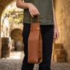 Single‑Pack PU‑Leather Wine Bottle Bag,Luxury Gift Pouch for Wine,Champagne,Rum,Vodka,Fashion Gift Bag for Bar & Party