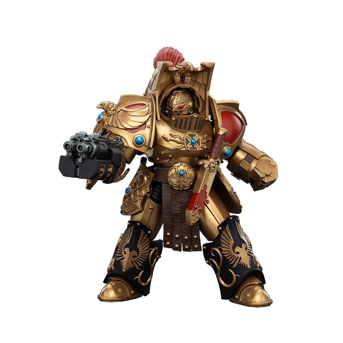

JOYTOY Warhammer Legion Custodes Akilon Terminator Squad Akilon with Lastram Storm Scale Action Figure 40,000 (Equipped Bolter) 1/18 (Assembled)