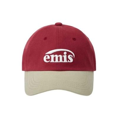 Emis NEW LOGO MIX BALL CAP(RENEWAL)-BEIGE/RED