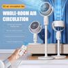 Pedestal Fan Powerful Air Circulator Quiet USB Standing Fan 38-82cm Floor Fan with Remote Control Vertical Horizontal Oscillation 5 Speeds 8H Timer