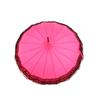 Baota 16-Rib Sun & Rain Bridal Photography Umbrella with Lace Trim and Curved Handle