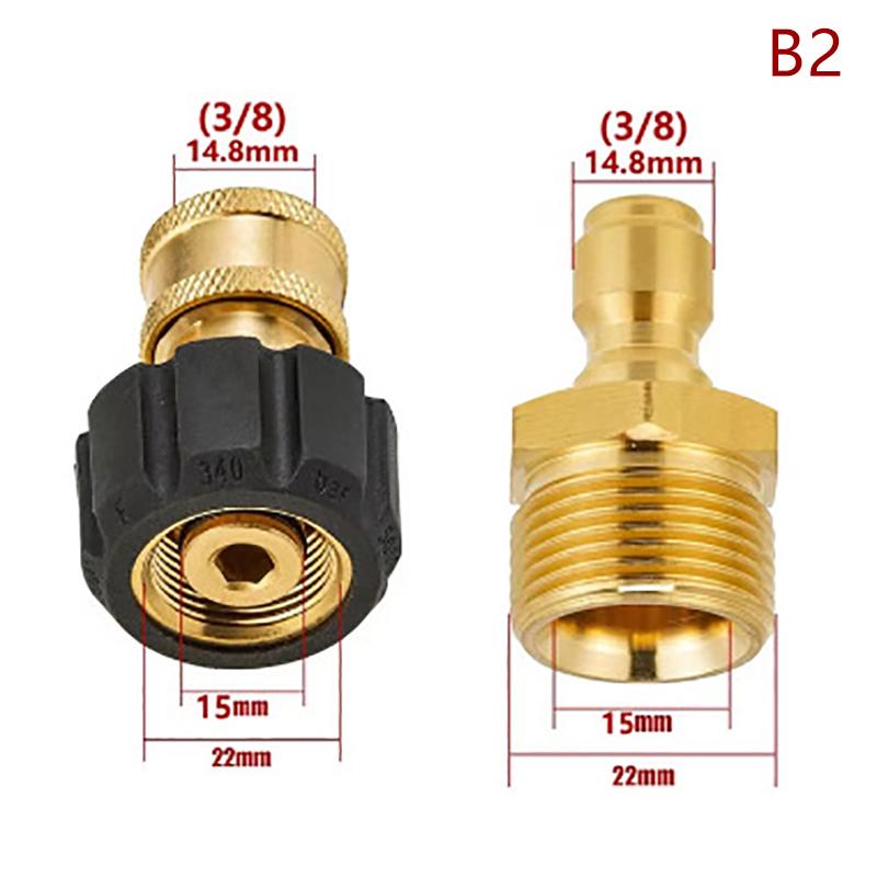 Swivel M22 To 1/4" 3/8" Quick Connect Hitch Kits For High Pressure Wash Sprinkler To Hose Adaptor Connection 5000 Psi