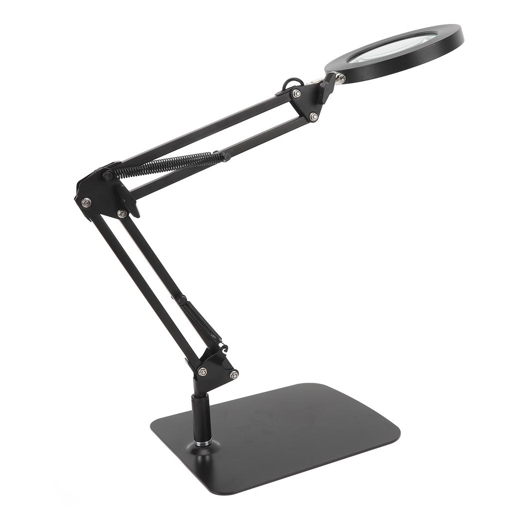 5X Lighted Magnifying Glass Lamp 2 In 1 Magnifying Swing Arm Desk Lamp with Clamp Stand 360 Degree