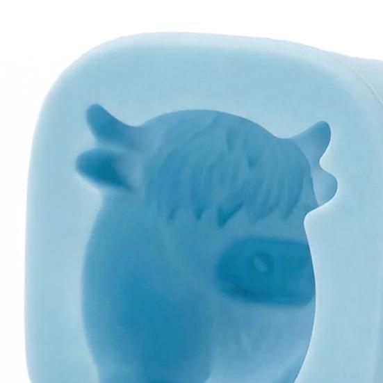 Highland Cow Ice Cube Mold Silicone Ice Cube Tray for Whiskey Glasses Large Animal Shape Slow Melting Ice Cubes Maker Fun Party Drink Accessory