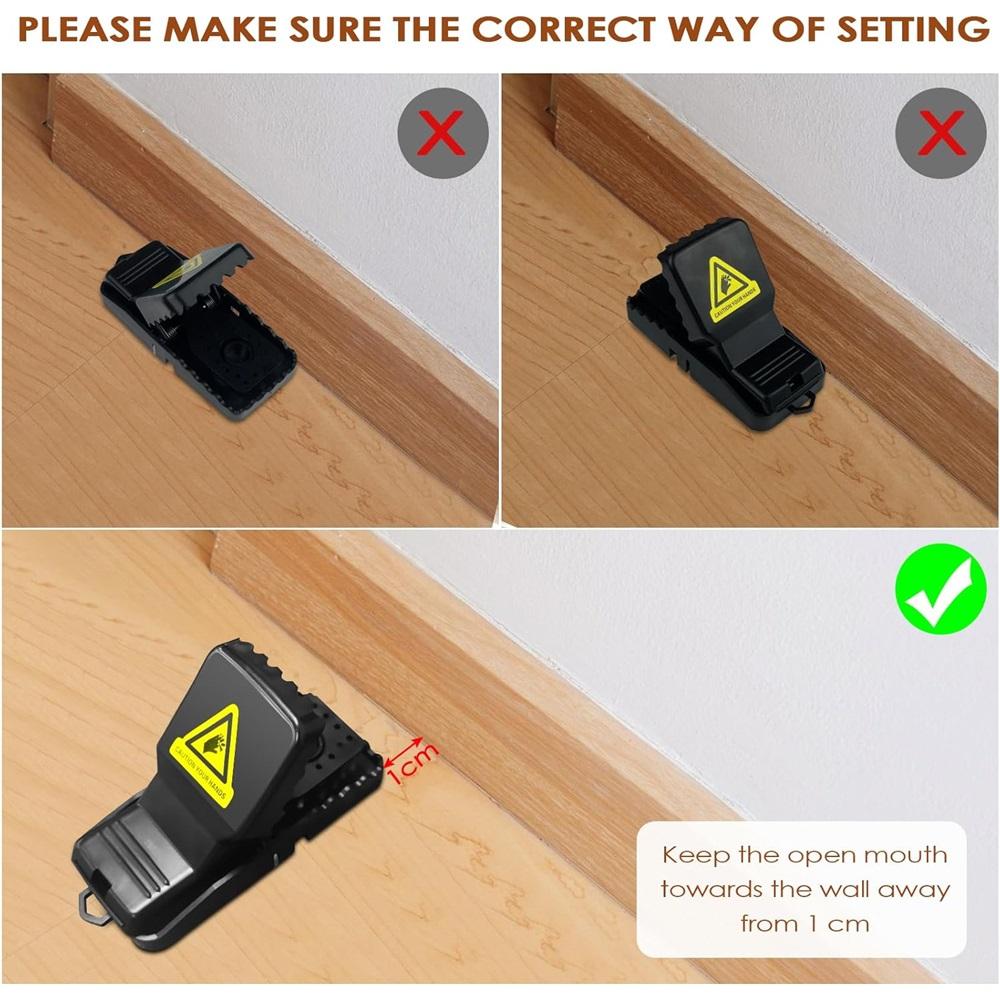 Rat Trap, Impact Traps, Pack Of 6 Mouse Traps, Test Winner, Reusable Mouse Traps, Plastic, Rat Traps, Mouse Traps For Home And Outdoors, Mouse Trap