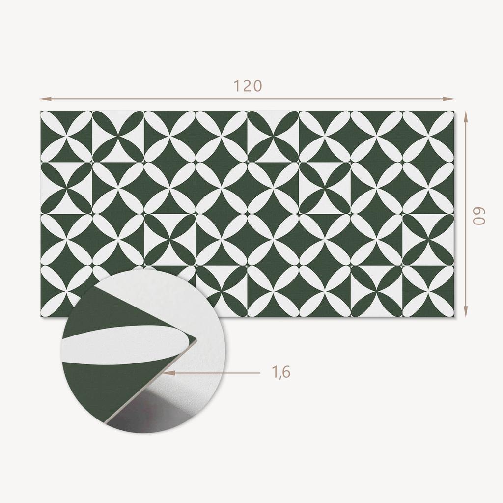 Self-Adhesive Vinyl Panel With Decorative Print 120x60 cm Geometric Checkerboard Pattern