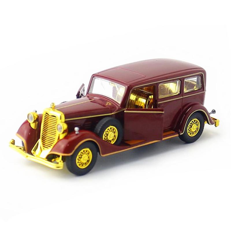 1:28 Retro Classic Car Alloy Car Model Diecasts Metal Vehicles Toy Old Car Model High Simulation Collection Ornament Kids Gift