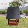 Birds Feeders Outdoor Hanging Wooden Birds Feeder with Weatherproof Metal Roof Wildbird Feeder House for Garden Courtyard Decor