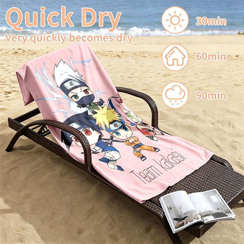 Naruto Beach towels also serve as bath towels summer essential a musthave for the outdoors the beach and the pool