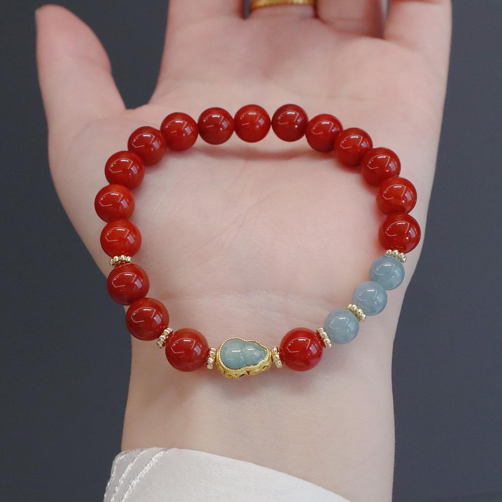 Natural Nanhong Agate Braceletfashion Women Daily Jewelry Gift