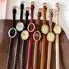 Vintage Niche Design Sense Oval Women'S Watch Small And Simple High Sense Student Belt Quartz Watch