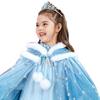 Frozen Elsa Princess Dress & Cloak Set for Girls - 2025 Autumn/Winter Halloween Costume