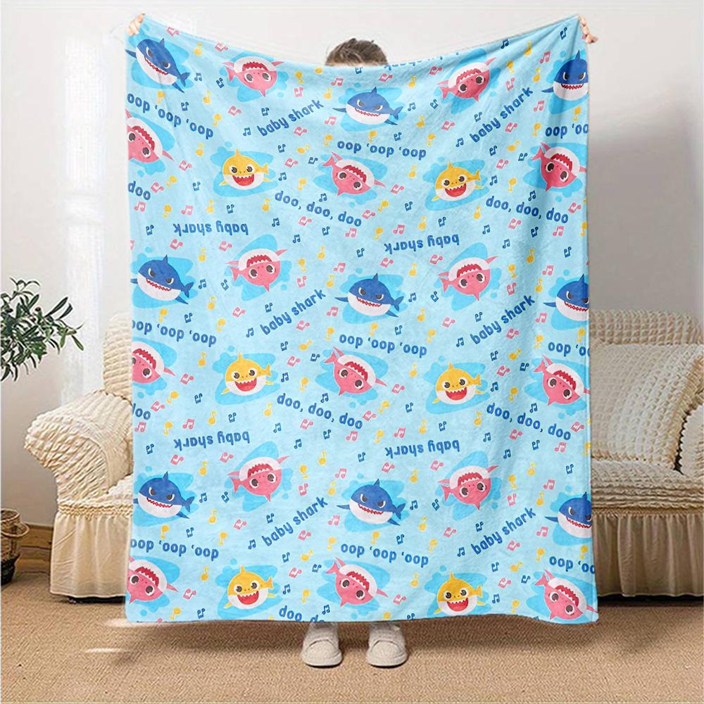 Shark Theme Printed Blanket - Perfect for Couch, Bed, Travel & Outdoor Use | Machine Washable, Cozy & Durable.