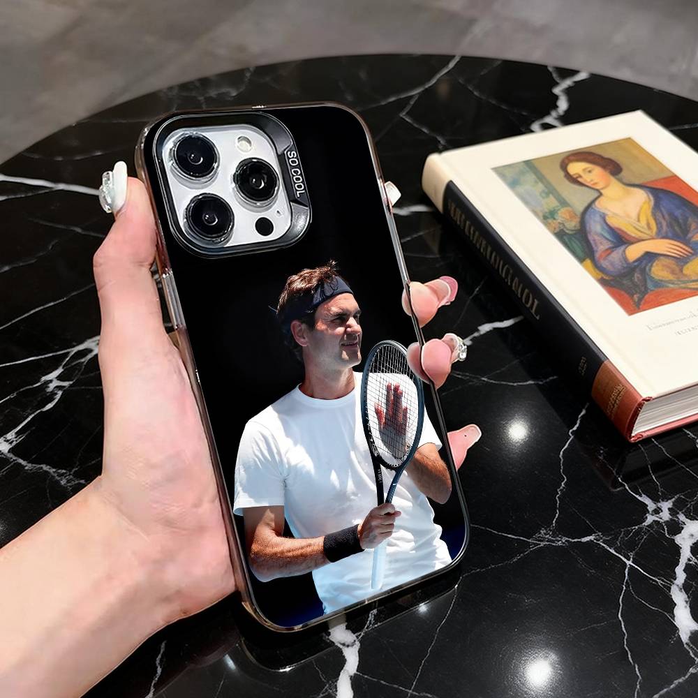 

Roger Federer Phone Case For iPhone 17,16,15,14,13,12,11 Plus,Pro Max,XS,Colorful Silver Phone case Funda Cover iPhone16promax