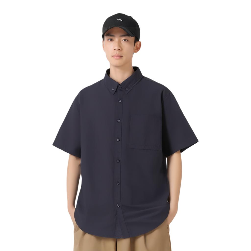 Converse Shirts Men's Navy Blue Lapel Moderate Other 10025290-A01