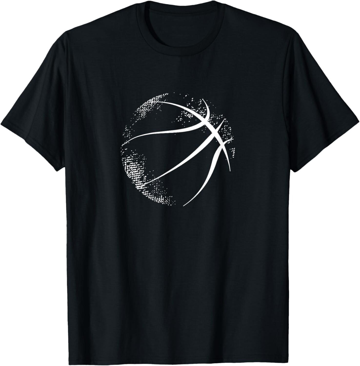 Basketball Silhouette Basketball T-Shirt Mens Womens Tees Top Unisex T-Shirt Mens Womens Tees Top 2XL