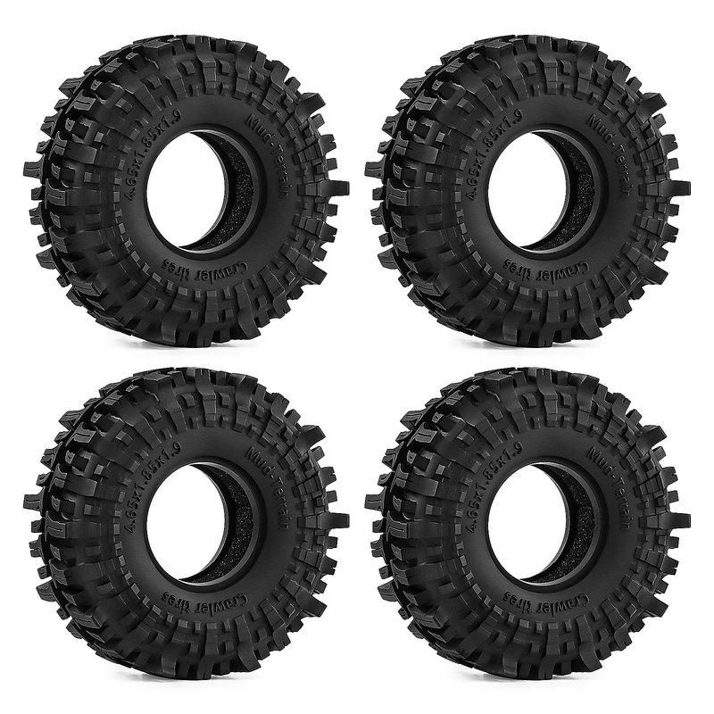 1 9 RC Crawler Tires 118mm Mud Terrain for Axial SCX10 TRX4 Traxxas CrossRC Enduro Redcat WPL D90 1 10 Scale