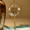 Luxury Chinese Style Handmade Crystal Tassel Car Hanging Ornament For Women Rearview Mirror Decoration