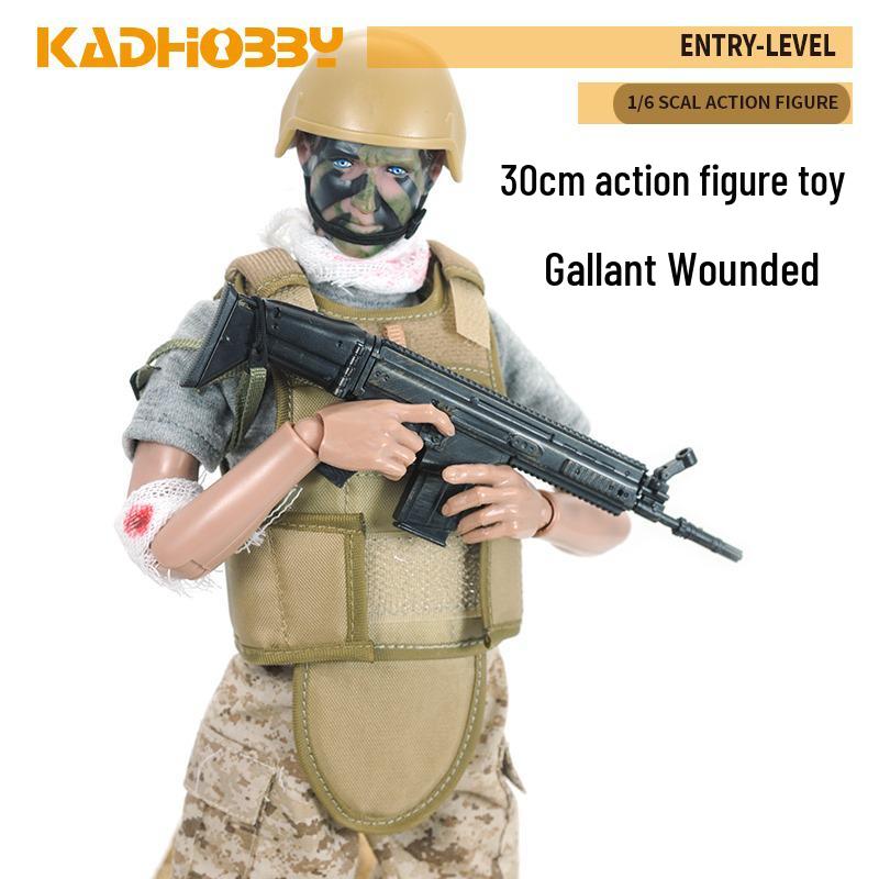 

Серия NB 30 см Камуфляжный игрушечный пистолет с пластиковым ремнем и 16 военными фигурками