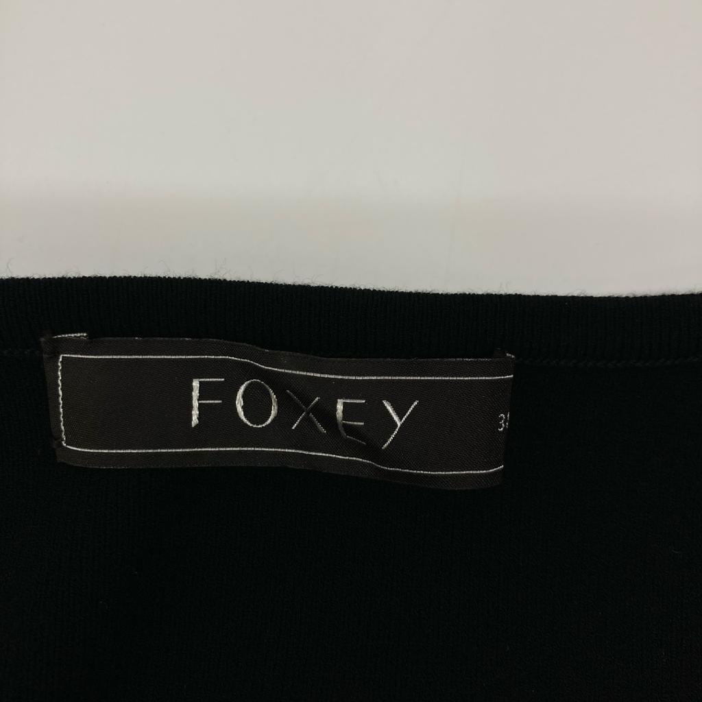 FOXEY BOUTIQUE 25559 SMYAZ16 Black Sleeveless Frill Knit Tops 38 blackUsed