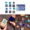 6 Pcs Combination Inkpad Stamp Pad Flowing Colors Series Ink Pad Set For Children Classroom Creative Projects