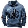 Felpe con cappuccio per uomo Y2k Golf Campeggio Casual cowboy Manica lunga Autunno Moda Felpe con cappuccio stampate in 3D Vacanza Largo Oversize