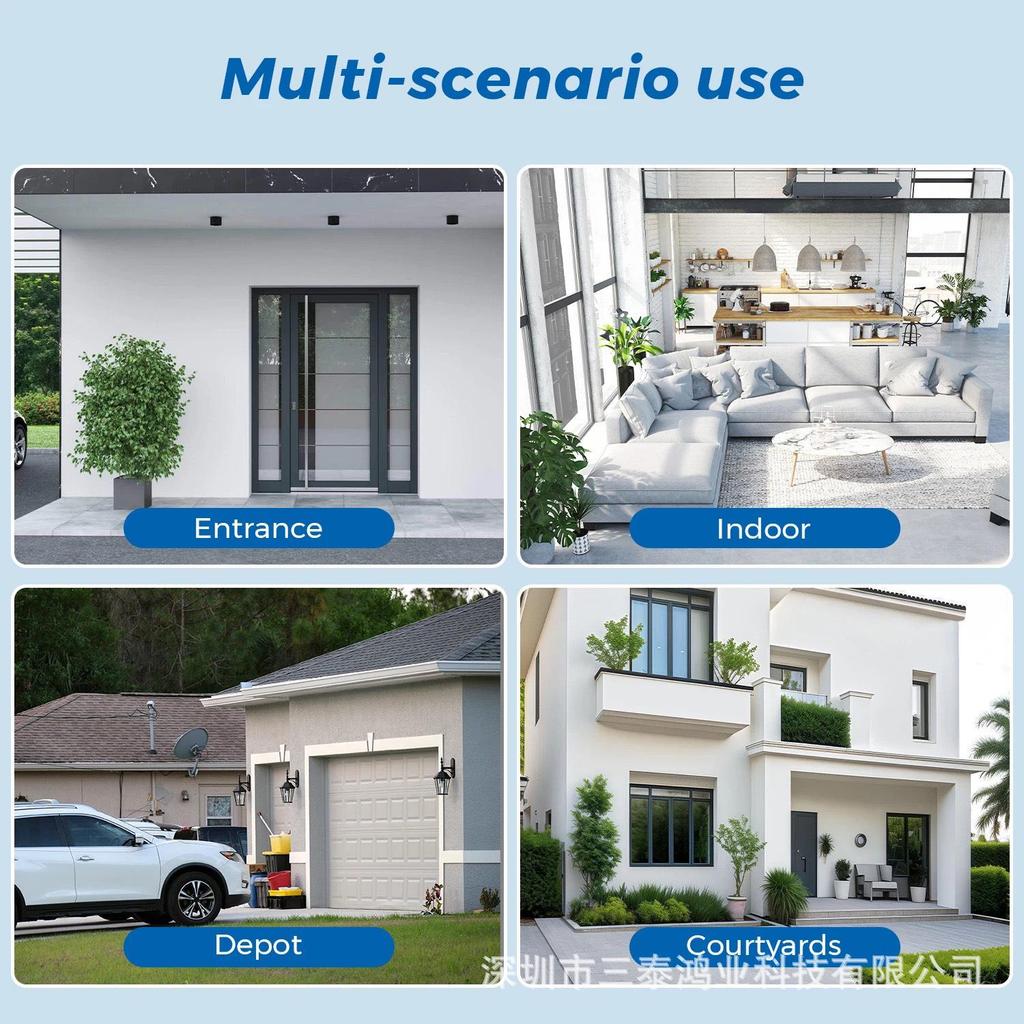 15MP HD Triple-Lens Outdoor PTZ Camera with Waterproof Build, WiFi, Full-Color Night Vision, 10x Zoom, and Two-Way Audio.