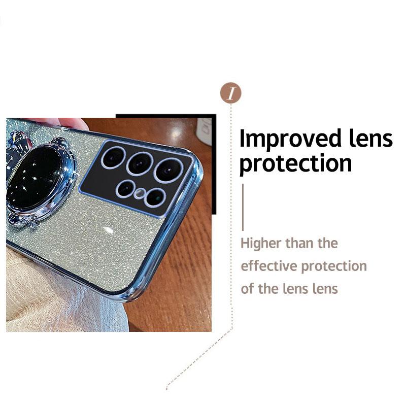 For Samsung Galaxy S24 Ultra Case Electroplating PC+TPU Smart Phone Cover