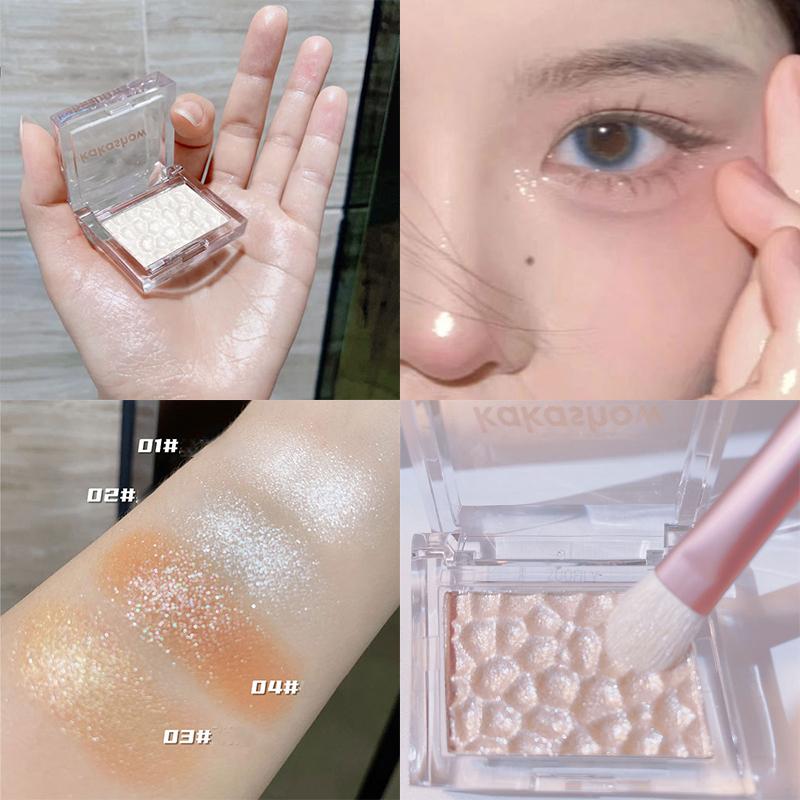 Highlighter Palette Polarisierte Glitter Lidschatten Pulver Make-Up Gesicht Körper Schimmer Glänzende Kosmetik