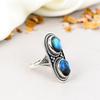 Labradorite 925 Sterling Silver Oval Gemstone Boho Style Handmade Ring For Women