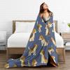 Warme weiche Decke Junge Mädchen Dekorativ Retro Vintage Kunst Niedliche Hunde Überwurfdecke Tagesdecke für Sofa Sessel Decke Sofa Bettbezug