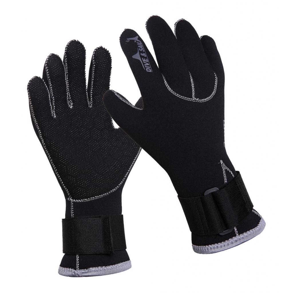 3mm Neoprene Diving Gloves Anti-slip Dive Wetsuit Glove with Long Wrist Strap