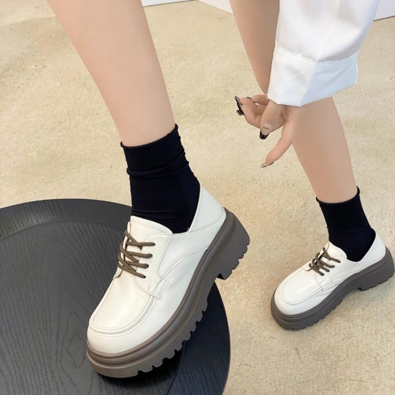 

Женские новые туфли Мэри Джейн на платформе, одинарные туфли, универсальные, в британском стиле, новые для осени, с юбкой, маленькие кожаные туфли 40