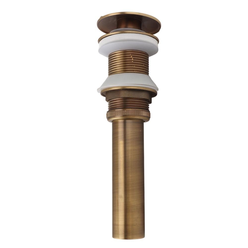 Brass Material Drain Stopper Push Bounce Sink Drain Stopper Vessel Sink Drain Bathroom Basin