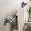 Handun Single Rod Bathroom Towel Rack with Hooks
