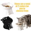 Large Capacity Plastic Bowl with Slanted Design - Wide Mouth Angled Food Dish for Cats