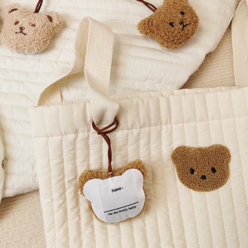 Korean-Style Cute Bear Doll Bag Pendant & Children's Name Tag Keychain