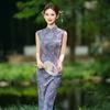 Purple beautiful new Chinese cheongsam skirt sleeveless improved young version 1011 new national style color is very beautiful in summer