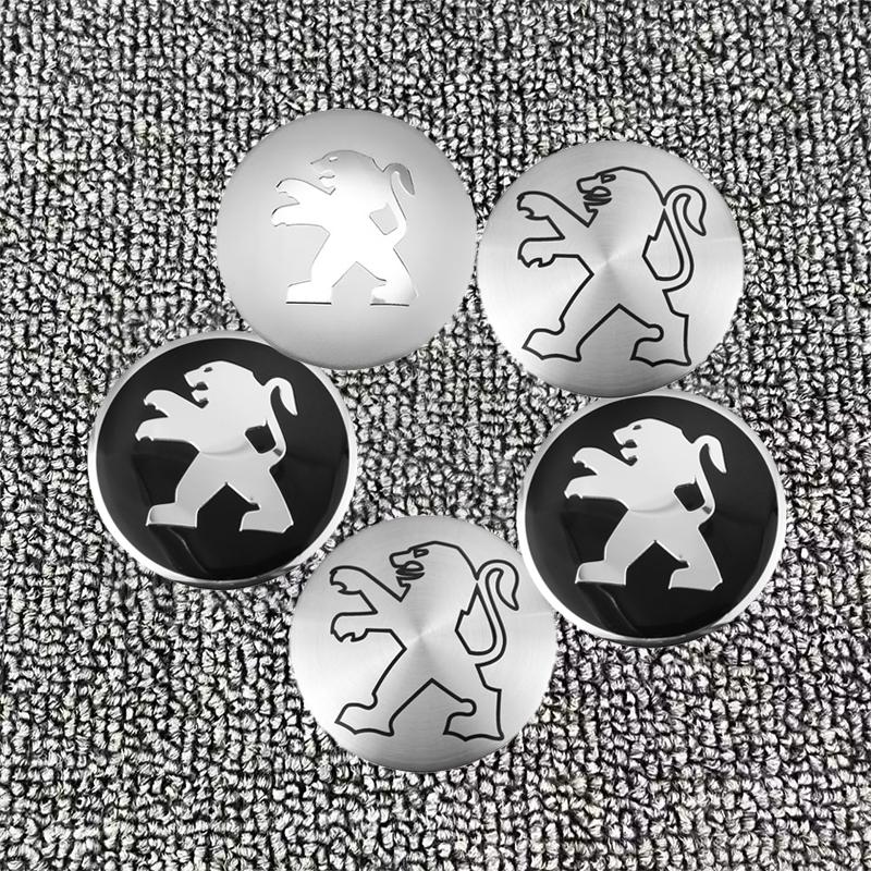 4Pcs Car Emblem Wheel Hub Center Cap Sticker Rim Badge Cover For Peugeot 407R 408 5008 4008 607 106 307 2008 3008 206 508 207 208