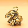 Antique Elephant Pendant Vintage Animal Charm Keychains Jewelry Decoration Crafts Figurines Desktop Decor Handmade