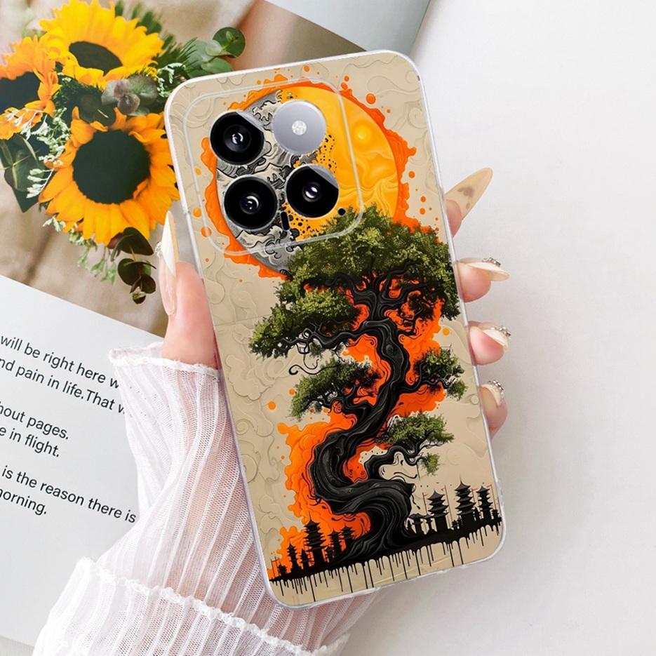 For Xiaomi Mi 14 Pro Case Cute Lion Fashion Painted Cover Soft Silicone Slim Phone Case For Xiaomi 14 Pro Mi14 Pro Fundas Bumper
