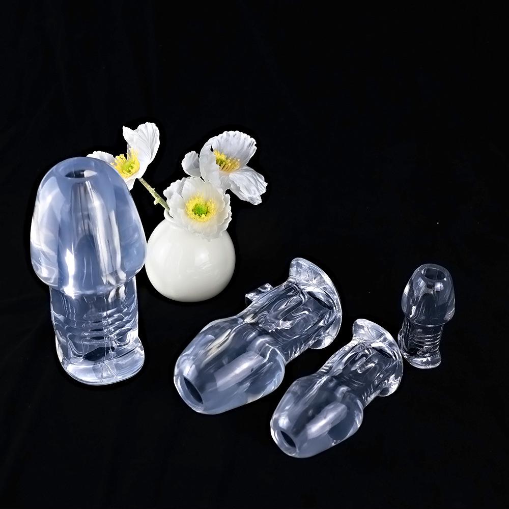 Transparent Hollow Anal Plug & Speculum for Men & Women, Enema Cleaner & Dilator, Erotic Toy