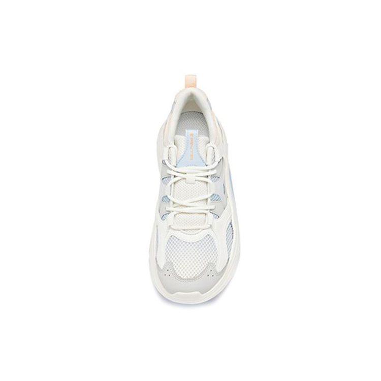 Anta Cushioning Slip Resistant Abrasion Resistant Low top Running Shoes Women's White Blue Pink 122028882-2