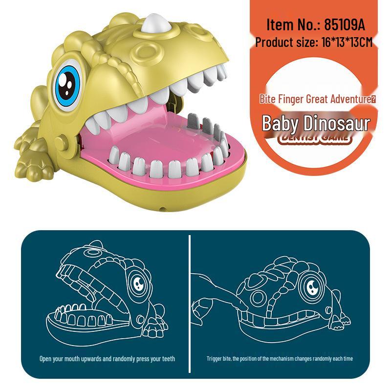 Kids' Prank Toys: Crocodile, Shark, Hippo, Dinosaur, Dog Bite Finger Challenge Game